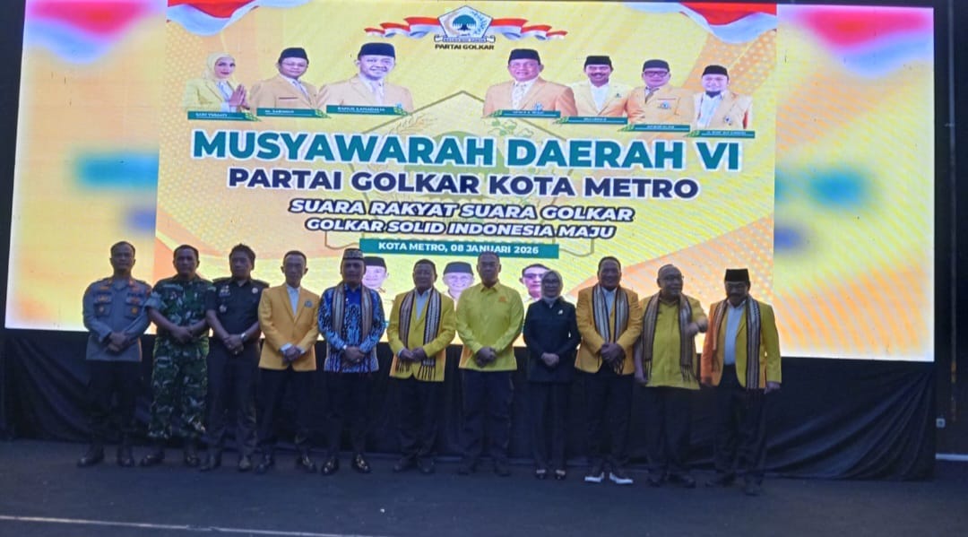 Musda VI Partai Golkar Kota Metro, Hanan A Rozak: Jadikan Kantor Golkar Sebagai Rumah Bersama dan Aspirasi Masyarakat