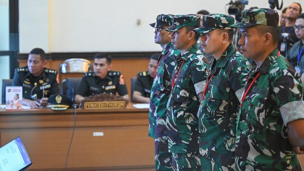 Empat Tentara Terdakwa Kasus Andrie Yunus Jalani Sidang Tuntutan di Pengadilan Militer